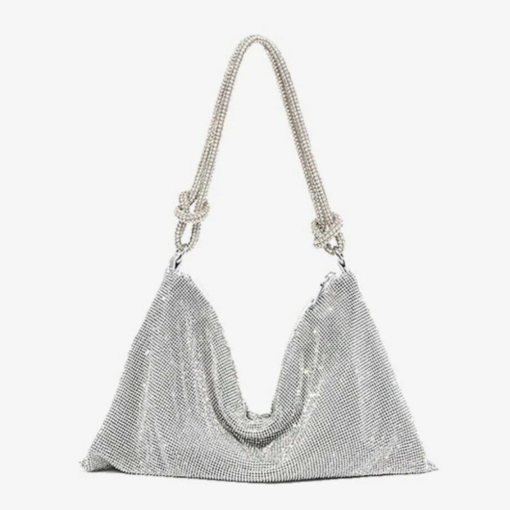 Designer inspired luxury rhinestone bling purse handbag